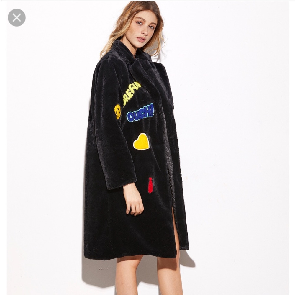 ROMWE Faux Fur Coat